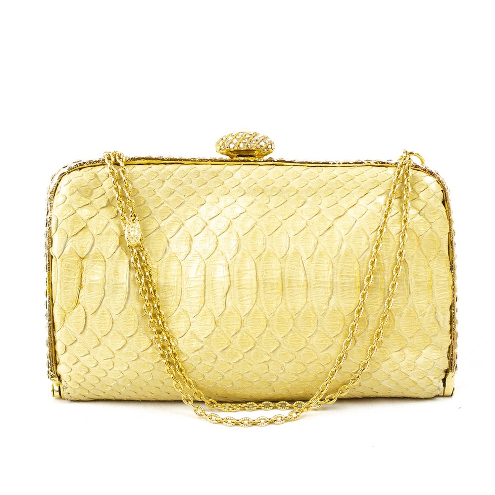 Clara Kasavina Cobra Snake Skin Clutch
